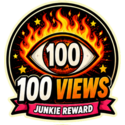 100 Views Junkie Reward badge